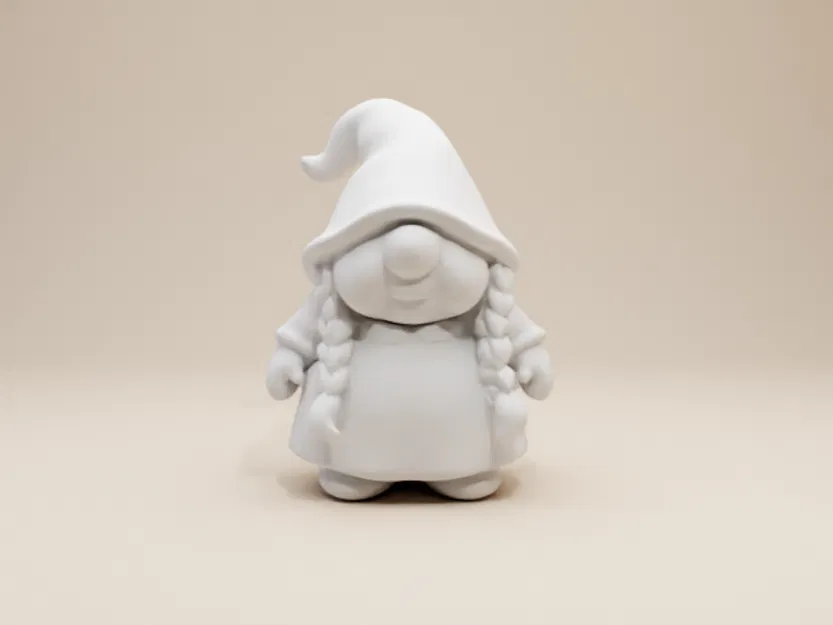 Tượng Bà Cụ Gnome Tròn Trĩnh – Mô Hình Trang Trí Vườn Tối Giản - Image 5