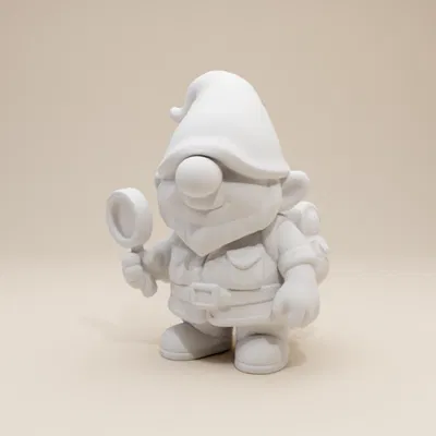 Chú Lùn Thám Hiểm Nhí – Tượng Gnome Bé Trai (Phong Cách Đất Sét Tinh Nghịch)
