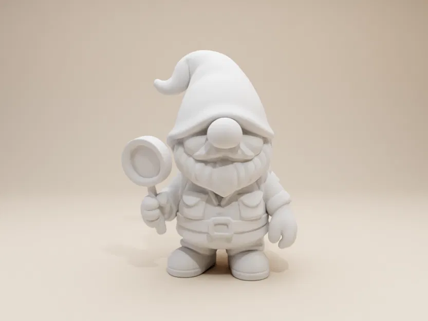 Ông Già Gnome Thám Hiểm – Tượng Nhỏ Có Râu (Phong Cách Đất Sét Độc Đáo) - Image 2