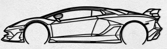 Mô hình treo tường Lamborghini Aventador SVJ trang trí siêu xe - Image 1