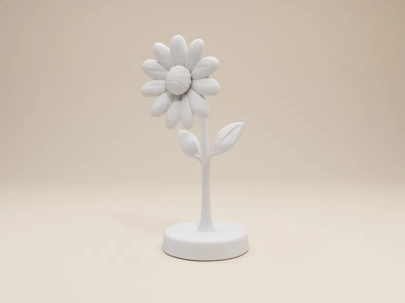 Mô hình hoa cúc Daisy – Thiết kế để tô màu kèm đế đứng - Image 3