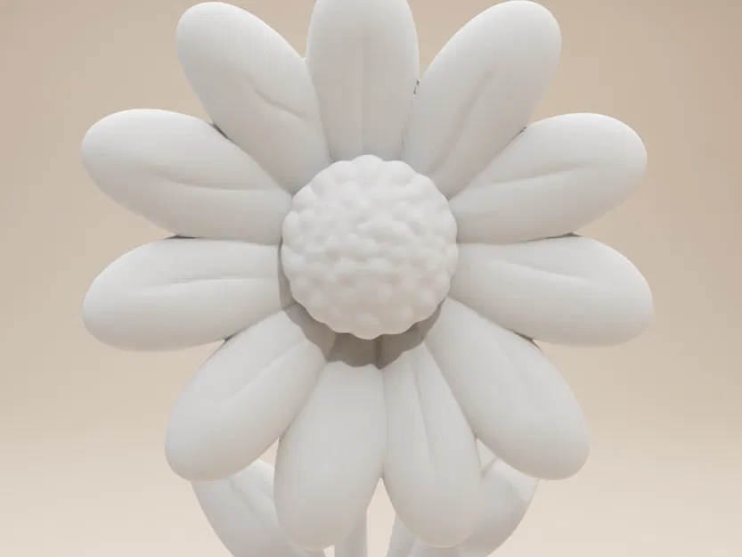 Mô hình hoa cúc Daisy – Thiết kế để tô màu kèm đế đứng - Image 7