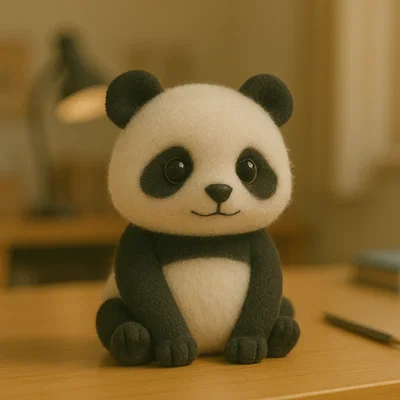 Mô hình 3D gấu trúc Cute Panda dễ thương để bàn