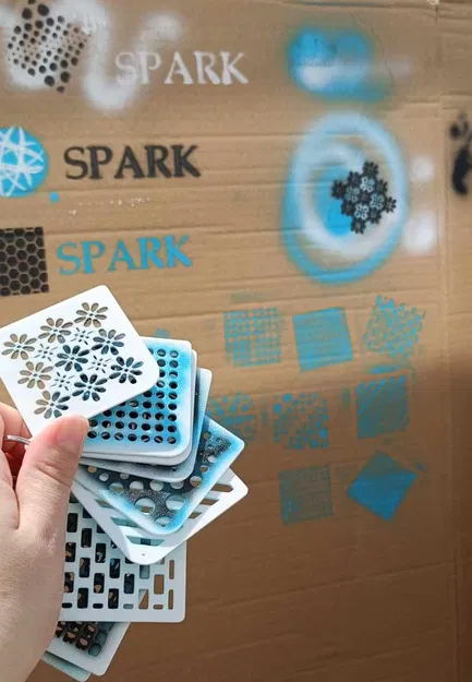 Bộ khuôn stencil dùng cho Airbrush - Image 1