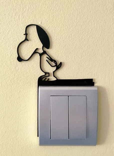 Mô hình trang trí công tắc / ổ cắm Snoopy – Mẫu in 3D số 9 - Image 2