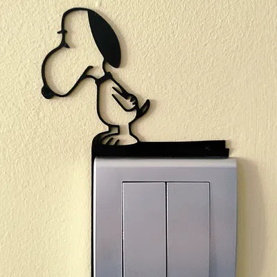 Mô hình trang trí công tắc / ổ cắm Snoopy – Mẫu in 3D số 9