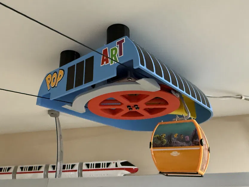 Hệ thống cáp treo gondola có động cơ tương thích với mô hình Disney Skyliner - Image 1