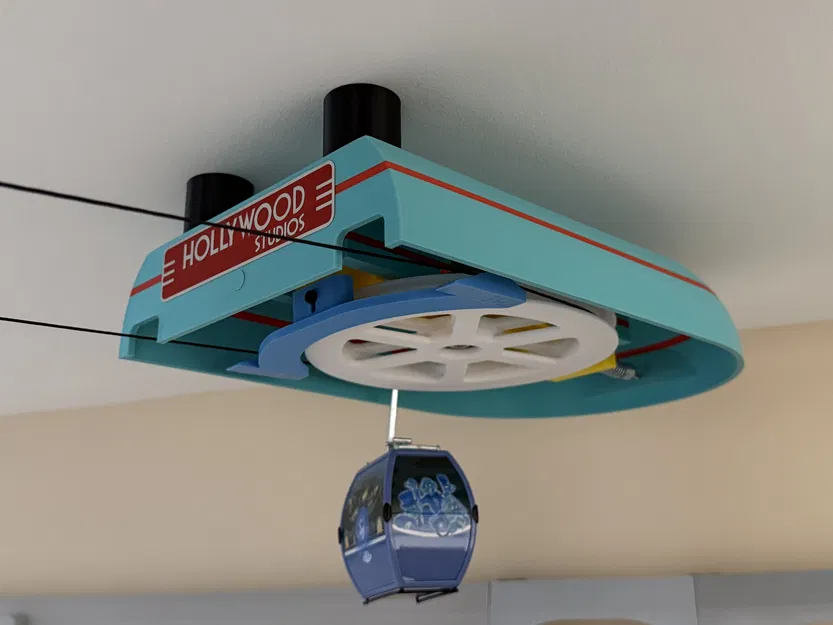 Hệ thống cáp treo gondola có động cơ tương thích với mô hình Disney Skyliner - Image 4