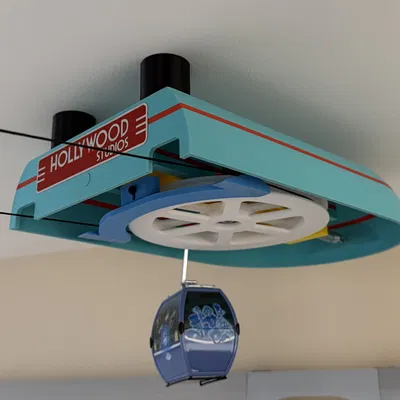 Hệ thống cáp treo gondola có động cơ tương thích với mô hình Disney Skyliner