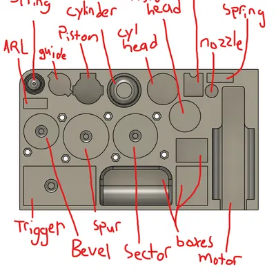 Khay đựng linh kiện cho gearbox airsoft v2