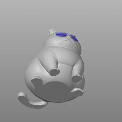 Móc khóa mèo béo Grumpy Cat (Remix) - Mẫu in 3D cực đáng yêu