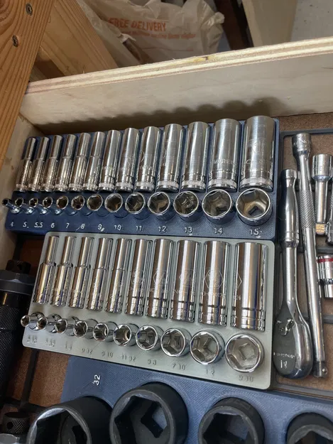 Khay Đựng Đầu Tuýp Gridfinity (Gridfinity Socket Organizer) - Image 1