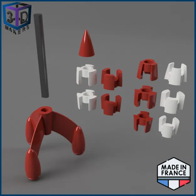 Mô hình tên lửa Tintin tự lắp ráp (DIY Model Kit) - Image 2