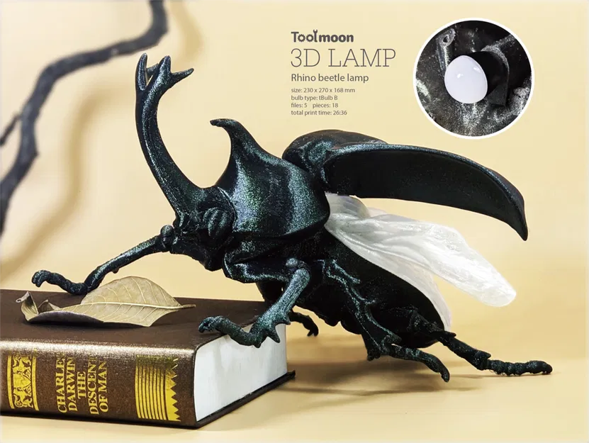 Đèn trang trí hình bọ hung Rhino Beetle - Image 3