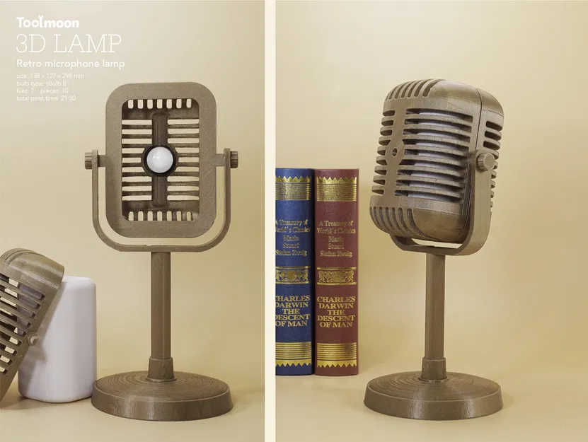 Đèn bàn phong cách micro cổ điển (Retro microphone lamp) - Image 2