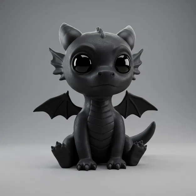Mô hình rồng nhỏ Cute Dragon (Toothless) xinh xắn để in 3D - Image 1