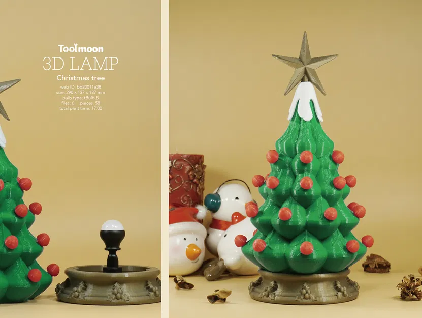 Mô hình đèn cây thông Noel (christmas tree lamp) - Image 1