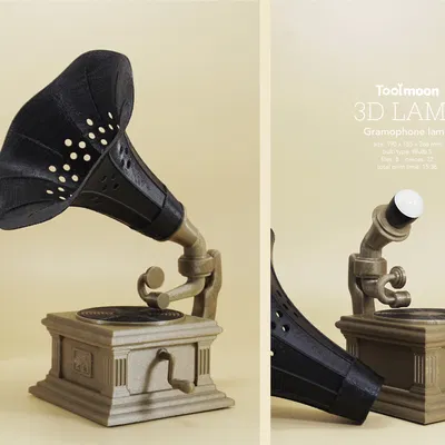 Đèn bàn phong cách máy hát cổ điển (Gramophone lamp)