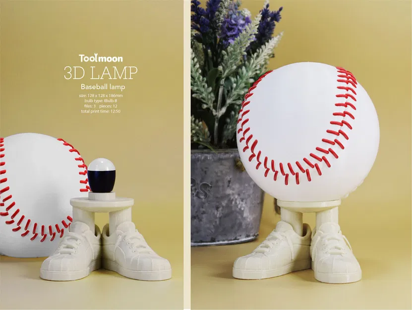 Đèn trang trí hình bóng chày (Baseball Lamp) - Image 1