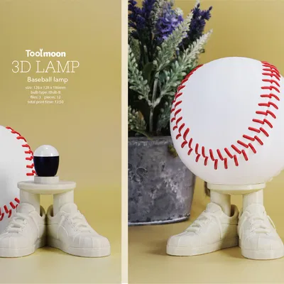 Đèn trang trí hình bóng chày (Baseball Lamp)