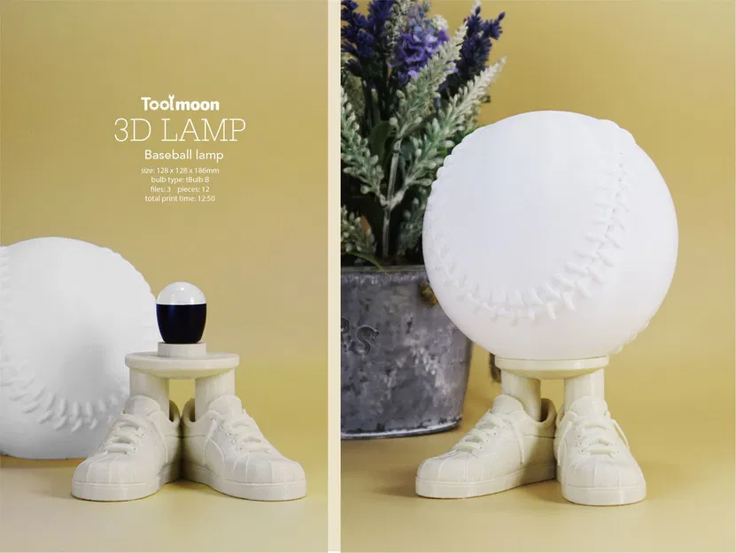 Đèn trang trí hình bóng chày (Baseball Lamp) - Image 2