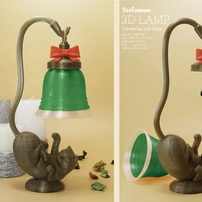 Mô hình đèn ngủ hình mèo Giáng sinh