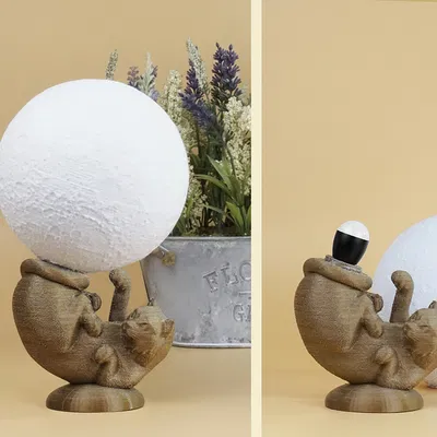 Đèn ngủ hình mèo (Cat Lamp) in 3D độc đáo