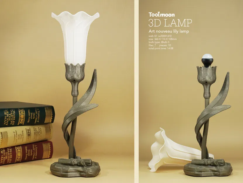 Đèn nghệ thuật Art Nouveau Lily Lamp 2 - Image 1