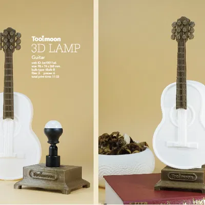 Đèn trang trí hình guitar (Guitar Lamp) - In 3D độc đáo