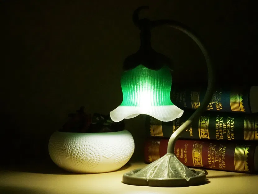 Đèn ngủ hoa sen phong cách Art Nouveau 2 - Image 5