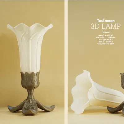 Mẫu đèn hoa (flower lamp) in 3D tinh tế