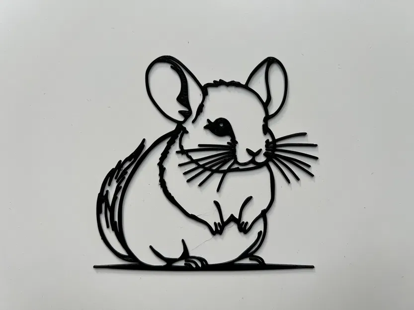 Tranh treo tường nghệ thuật hình sóc Chinchilla #1 - Image 1