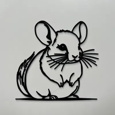 Tranh treo tường nghệ thuật hình sóc Chinchilla #1