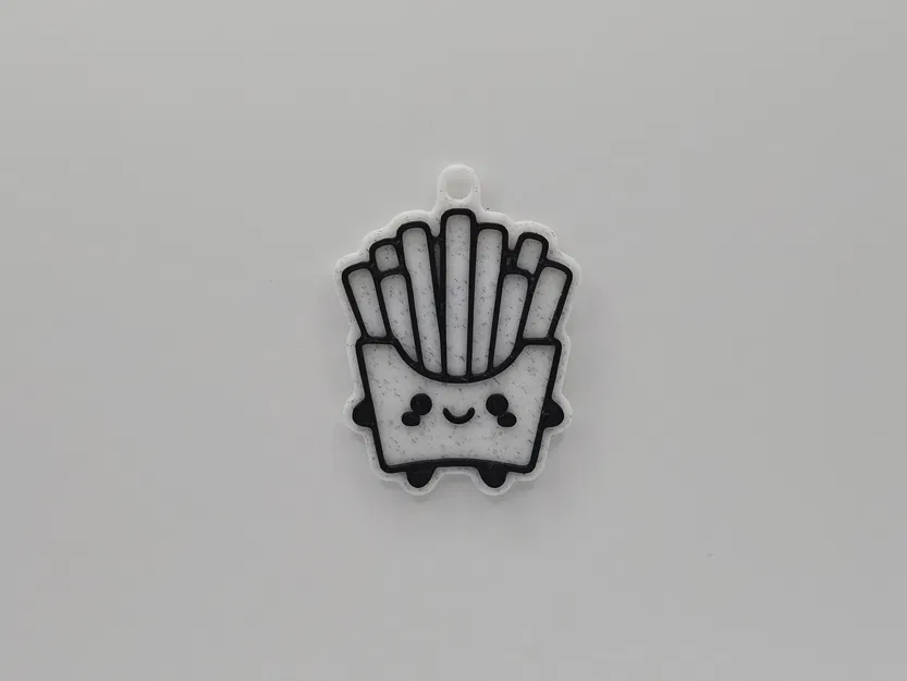 Móc khóa khoai tây chiên 3D dễ thương (Cute French Fries Keychain) - Image 1