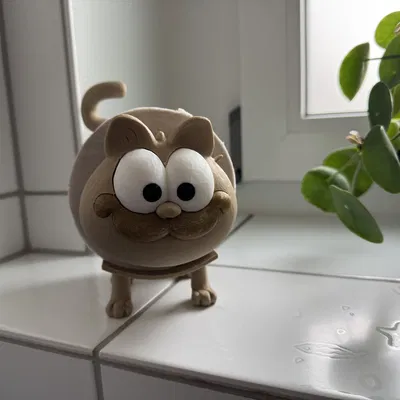 Giá đỡ giấy vệ sinh hình chú mèo ngộ nghĩnh - Mô hình in 3D độc đáo