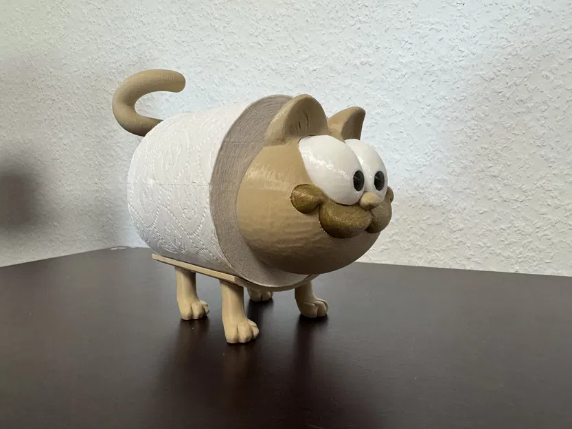 Giá đỡ giấy vệ sinh hình chú mèo ngộ nghĩnh - Mô hình in 3D độc đáo - Image 2