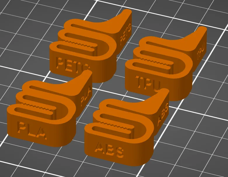 Kẹp cố định sợi nhựa in 3D tích hợp nhãn phân loại vật liệu - Image 1