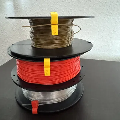 Kẹp cố định sợi nhựa in 3D tích hợp nhãn phân loại vật liệu