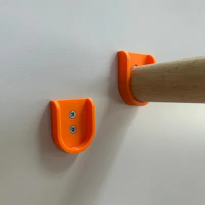 Giá đỡ thanh treo quần áo in 3D bền chắc, dễ tùy chỉnh