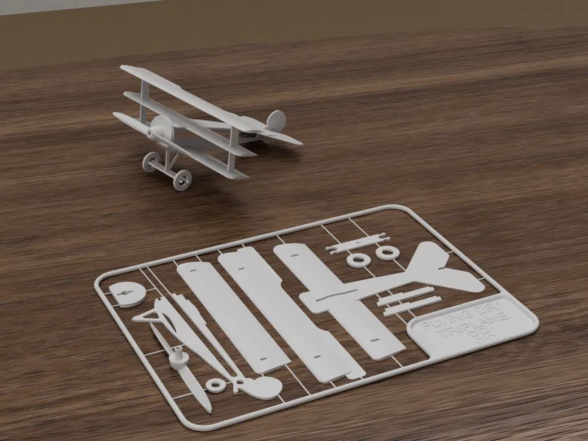 Bộ Kit Card Máy Bay 3 Tầng Cánh Fokker DR1 Thế Chiến I Có Thể Bay - Image 3