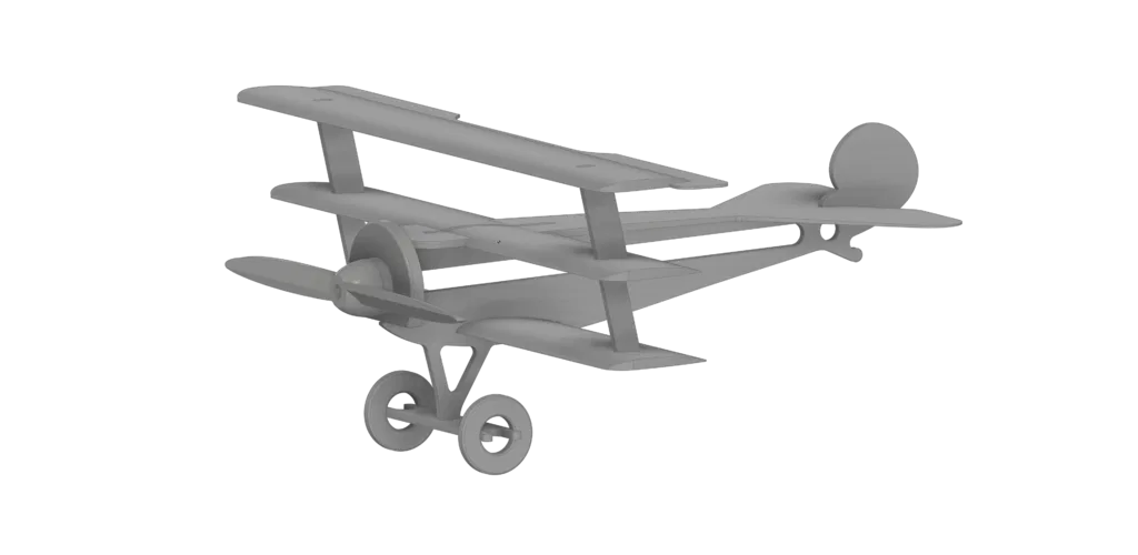 Bộ Kit Card Máy Bay 3 Tầng Cánh Fokker DR1 Thế Chiến I Có Thể Bay - Image 5