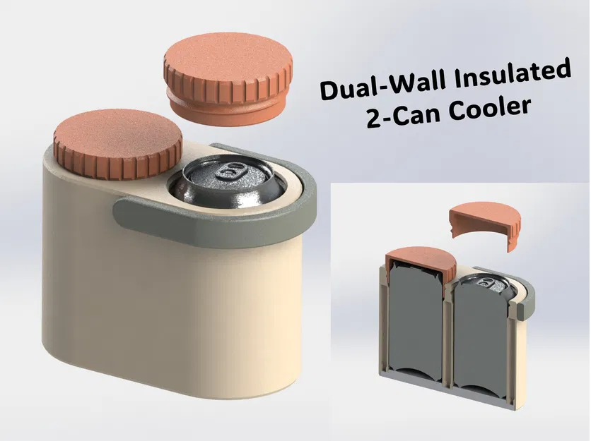Ốp Giữ Nhiệt Cho Lon (Bộ 2 cái) - Insulated Can Cooler - Image 1