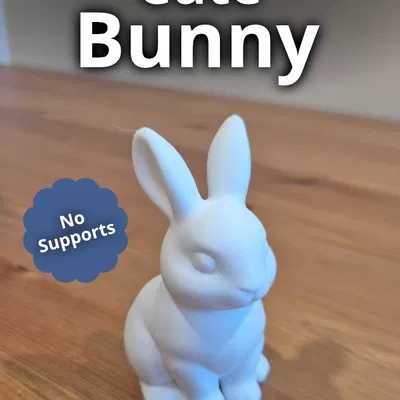 Mô hình chú thỏ xinh xắn trang trí (Cute Easter Bunny) - In không cần support