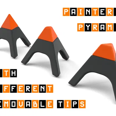 Giá đỡ sơn hình kim tự tháp với các đầu đỡ linh hoạt