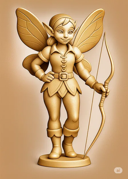 Mô hình nàng tiên rừng Sherwood tinh xảo cho máy in 3D - Image 3