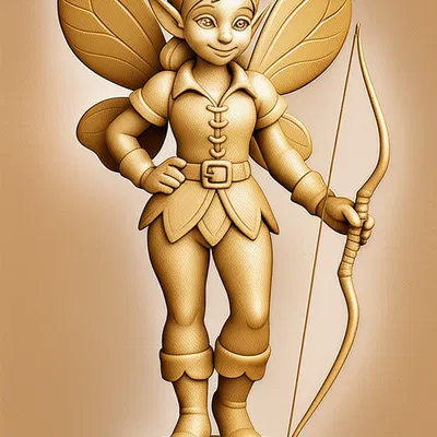 Mô hình nàng tiên rừng Sherwood tinh xảo cho máy in 3D