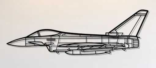 Mô hình trang trí tường máy bay chiến đấu Eurofighter Typhoon 3D - Image 1