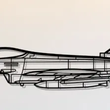 Mô hình trang trí tường máy bay chiến đấu Eurofighter Typhoon 3D
