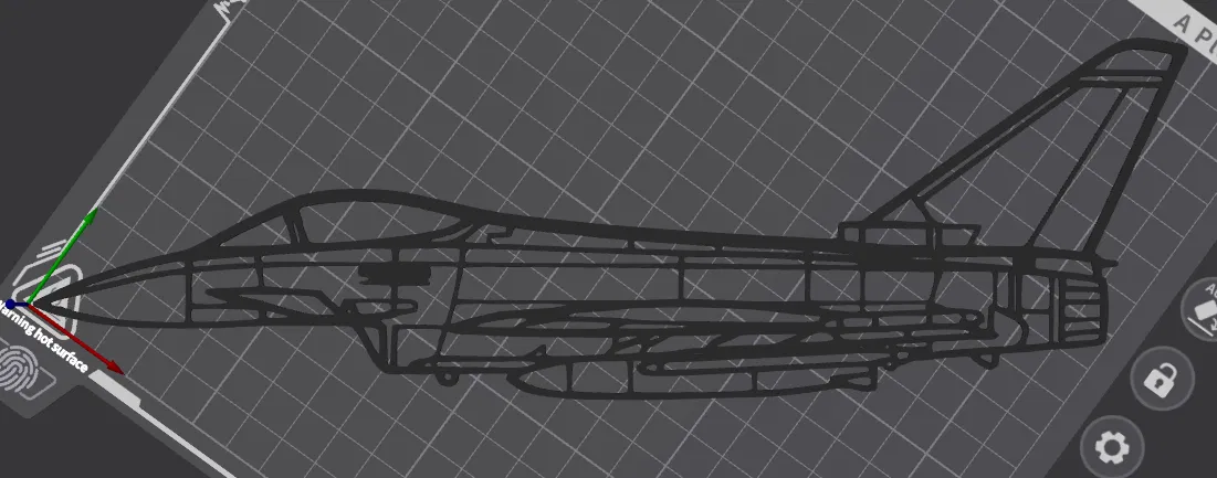 Mô hình trang trí tường máy bay chiến đấu Eurofighter Typhoon 3D - Image 2