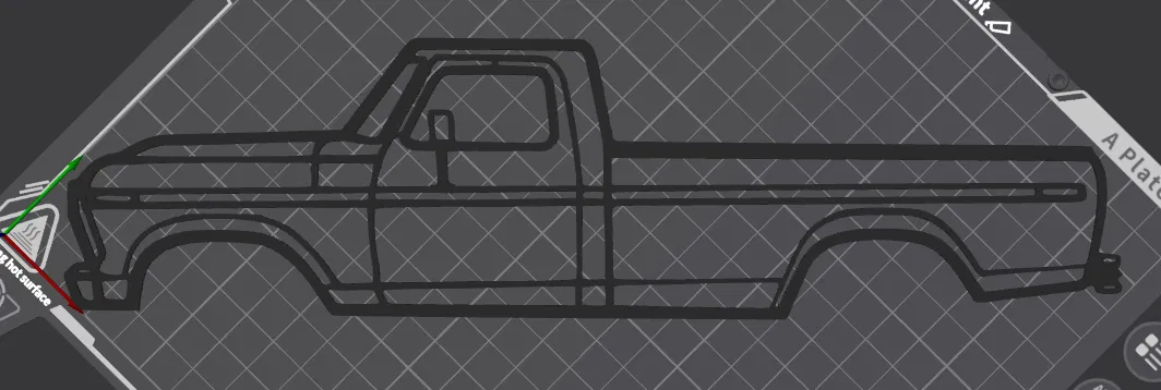 Mô hình trang trí tường 3D xe Ford F-250 Highboy 1975 cổ điển - Image 2